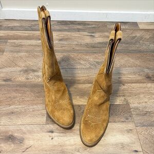 Vintage | Wolverine | Harvest Wheat Suede Cowboy Boots Vibram Sole 70s